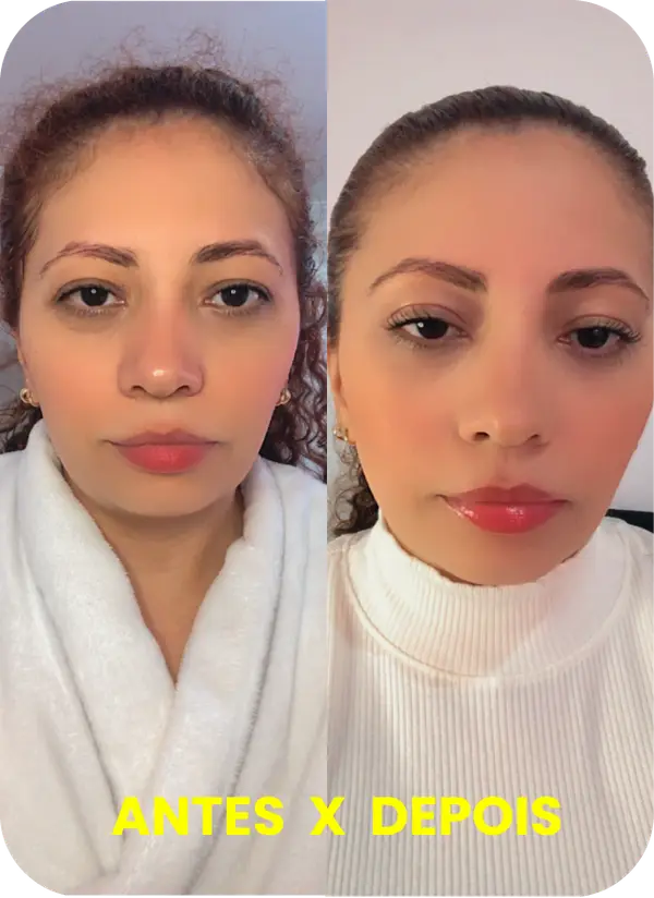 Cabelo antes e depois do Stick 0FRIZZ — frizz controlado e fio alinhado